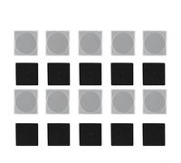 20-piece Square Coin Storage Capsule Case Set - Transparent Pc Plastic Collector Box with Adjustable Foam Liner Fits 16mm for 40mm Diameter Compact 4.8 X 4.8 X 0.7 Cm(C)