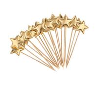 20-Piece Star-Shaped Cake Toppers, Felt and Wood