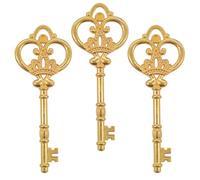 20 Piece Vintage Skeleton Key Charms Decor Antique Style Metal Alloy Pendants for DIY Craft Ornaments, Steampunk, Rustic Beach, Jewelry Making, Graduation, Holiday and Wedding Favors (Gold)