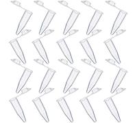 20 Pieces 1.5ml Centrifuge Tube, Micro Conical Centrifuge Tubes, Plastic Test Vials with Lids, Laboratory Centrifuge Tubes, for Experiments in the Laboratory (transparent)
