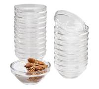 20 Pieces 2.8 Inch Clear Small Glass Bowls, 2.56 OZ Extra Thick Round Glass Prep Bowls, Stackable Mini Kitchen Dipping Sauce Cups for Spices Sauce Ice Cream Nuts Candy