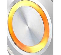 20 Pieces 22mm Momentary 1NO Stainless Steel Ring Led Electric Switch(1,LED Voltage 12V)