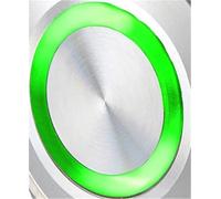 20 Pieces 22mm Momentary 1NO Stainless Steel Ring Led Electric Switch(Green,LED Voltage 6V)