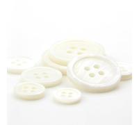 20 Pieces 25 mm Natural Pearl Shell Buttons 4 Holes Round White Mother of Pearl Buttons Shirt Buttons Sewing Buttons Craft Clothing Button Coat Buttons for DIY Sewing Craft Clothing Decoration