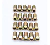 20 Pieces 3/16 Inch Steel Brake Line Tube Nuts with Inverted Flare and 3/8 24 Thread, Zinc Metal Construction Designed for Reliable Brake Line Connections