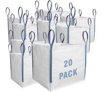 20 Pieces 85X85X85Cm 1 Tonne Builders Bulk Bag Heavy Duty Fibc Sack With 4 Lifting Handles