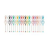 20 Pieces Alloy Bead Keychain Set Sturdy Lobster Clasp Jewelry Making Set for Keyrings and Craft Supplies Daily Use