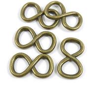 20 Pieces Antique Bronze Tone Jewelry Charms A7TM2K 8 Shaped Infinity Craft Art Making Crafting Beading