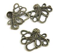 20 Pieces Antique Bronze Tone Jewelry Charms K5DM2Z Octopus Craft Art Making Crafting Beading