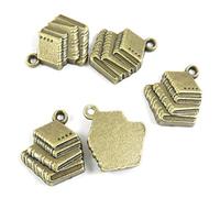 20 Pieces Antique Bronze Tone Jewelry Charms Z3PV1Q Books Craft Art Making Crafting Beading