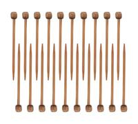 20 Pieces Bamboo Marking Pins, Single Pointed Knitting Needles, 6.5cm Long Walnut Color Knitting Accessories, Handmade Knitting Accessories, DIY Projects