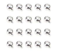 20 Pieces Bead Positioning Clasps Stopper Spacer Crimp End Beads Jewelry Accessories for Stopper Spacer