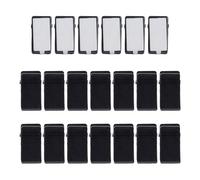 20 Pieces Black Acrylic Clips, Mini Clips, Self-Adhesive Clips, Suitable for Home, Office, School