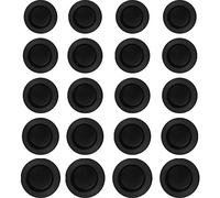 20 Pieces Black Rubber Saving Box Plug Piggy Bank Plug Rubber Piggy Bank Stopper Cover Rubber Round Plug (5 Sizes)