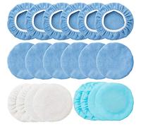 20 Pieces Car Orbital Buffer Polisher Pad Bonnet Microfiber Max Bonnet Polishing Buffing Pad Cover(5-6 Inches)