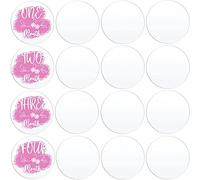 20 Pieces Clear Acrylic Circles 4.5 Inch Acrylic Plexiglass Disc Transparent Round Acrylic Card Sign for Milestone Markers, Acrylic Place Cards, Cricut Cutting and Engraving, Painting and DIY Projects