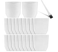 20 Pieces Cloth Vacuum Filter Compatible with Makita T-03193 and a Brush Vacuum Filter Replacement Cloth Vacuum Dust Collector Filters, White