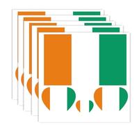 20 Pieces Côte d'Ivoire Flag Tattoos, Ivory Banner Tattoos Decoration Stickers, Rectangle Heart Waterproof Stickers for Party Parade Côte d'Ivoire (5 Sheets)
