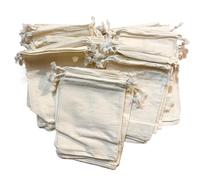 20 Pieces Cotton Drawstring Bags For Packing Products Grocery for Laundry, Travel(15x20cm)