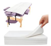 20 Pieces Disposable Non-Woven Bed Sheets Massage Table Covers Thicker Bed Cover Fabric Non-Woven Bed Pads for Spa Club Beauty Salon Hotels Tattoo Lash Bed, 80 x 180 cm (White)