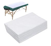 20 Pieces Disposable Non-Woven Bed Sheets Waterproof and Oil Proof Massage Table Sheets Thick Bed Cover Fabric Bed Pads for Spa Club Beauty Salon Hotels Tattoo Lash Bed, 80cm x 172cm (White)