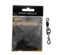 20 Pieces European Carp Fishing Quick Change Swivels with Solid Ring Lure Connectors for Easy Rig Changes