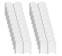 20 Pieces Flexible Garden Edging Borders with PP Material and Interlocking System, Designed for Stable Lawn and Garden Bed Landscape Edging (white)