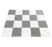 20 Pieces Foam Square Tiles, Interlocking Floor Tiles, Foam Play Mat Baby, Puzzle Floor Mats, Puzzle Play Mat for Kids, Exercise Gym Workout Mats - Color of Gray & White