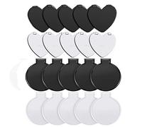 20 Pieces Folding Compact Mirror, Mini Pocket Mirror, Pocket Mirror Double Side, Suitable for Handbags, Wallets, Mobile Phones, Etc, Black, White