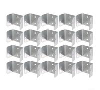 20 Pieces Galvanized Fence Panel Clips 32mm 50mm for Secure Trellis and Timber Post Fixing Rust Resistant Steel Connector Clips Outdoor Use (35)