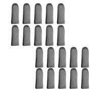 20 Pieces Gaming Finger Sleeve Touchscreen Thumb Sensitive Sweat-proof Breathable Silver Fiber for Mobile Smooth Experience