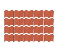 20 Pieces Garden Edging Borders with Interlocking Fit for Neat Lawn and Garden Bed Separation and Landscape Use (red)