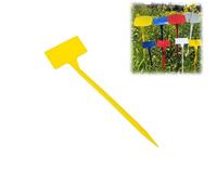 20 Pieces Garden Plant Markers with Flags for Signalling Sprinklers - Colorful Labels for Identifying Plants and Flowers - Practical Garden Decorations (Yellow, 30CM)