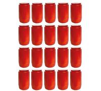 20 Pieces Grave Candles Oil Lights T3 Red| Cemetery Candle Premium Grave Light