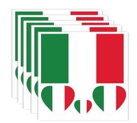 20 Pieces Italy Flag Tattoos, Italian Banner Tattoos Decoration Stickers, Rectangle Heart Waterproof Stickers for Party Parade Italy (5 Sheets)