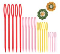 20 Pieces Large Eye Plastic Sewing Needles, Big Eye Needles for Sewing 4cm/5.6cm/7cm/9.4cm Plastic Needles for Sewing Craft and DIY