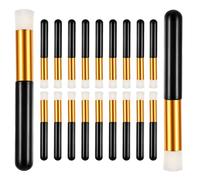 20 Pieces Lash Shampoo Brushes Soft Eyelash Cleaning Brush Nose Pore Deep Blackhead Brush for Women Girls Facial Cleaning (black)