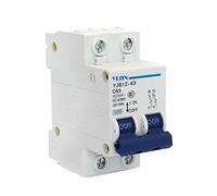 20 Pieces/lot 2P 63A DC250V MCB Mini Circuit Breaker DC Switch Controller for PV Solar System