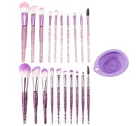 20 Pieces Makeup Brushes, 1 Piece Foldable Makeup Brush Cleaning Bowl, Glitter Crystal Handle Makeup Brushes, Fashionable Makeup Brushes, Concealer Brush Set