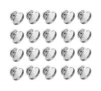 20 Pieces Metal Butterfly Tie Tack Pin Back Replacement Blank Pins for Craft Making, Silver, 12mm- 12mm Silver