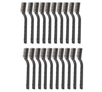20 Pieces Mini Handle Stainless Steel Wire Bristles Brush Set
