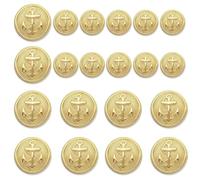 20 Pieces of Anchor Buttons, British Style Round Hand-Stitched Buttons, Shirt Decoration Accessories, Suitable for DIY Transformation of Clothing, Replacement of Old Clothes Buttons.
