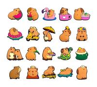 20 Pieces Of Cute Capybara Shoes, Capybara Shoes, Kapibala Shoe Buckles, Shoe Decoration Accessories, Capybar, Capybar Supplies, Shoe Clips.