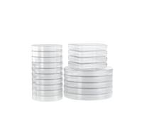20 Pieces of Disposable Round Plastic Petri Dishes - Sterile Culture Dishes for Laboratories - Various(100mm)