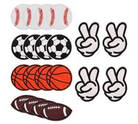 20 Pieces of Football Patches, Embroidered Cloth Patches, Clothing Repair Patches, Children's Ironing Patches, Clothing Decorative Cloth Patches