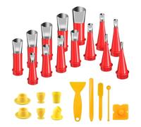 20 Pieces of Glue Gun Accessories and 5 Pieces of Seaming Tools, Construction Tools, Decoration Tools, Sealing Tool Set, Glue Gun Extension Nozzle, Seam Trimming Tools