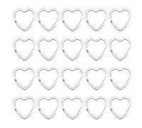 20 Pieces of Heart-Shaped Metal Buckle, DIY Pendant Material, Keychain Making, and Metal Buckle for Handicrafts.