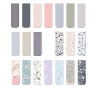 20 Pieces of Magnetic Bookmarks, Creative Floral Patterns, Simple and Fashionable Printed Bookmarks, Label Book Accessories, Small Gifts for Reading Enthusiasts.