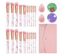 20 Pieces Of Makeup Brushes, 1 Piece Storage Bag, 2 Pieces Round Mirrors And 2 Pieces Of Powder Puffs, Soft Eyeshadow Brushes, Cosmetic Storage Bags, Mini Makeup Mirrors, And Beauty Tools.