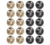 20 Pieces of Metal Buttons, Vintage Buttons, Sewing Materials, Clothing Decoration Supplies, Clothing Accessories.